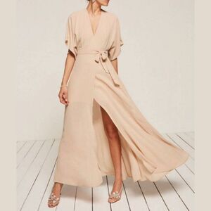 Reformation Winslow Dress In Champagne Size S